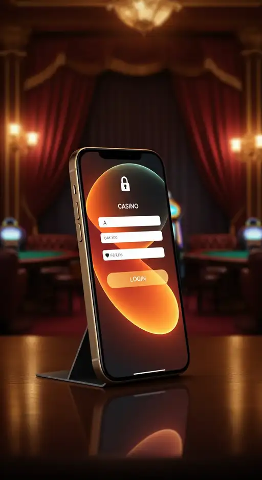 Interface de connexion mobile de Cresus Casino affichant des champs d'email et mot de passe simplifiés avec un bouton de connexion sécurisé, optimisée pour l'accès rapide et facile.